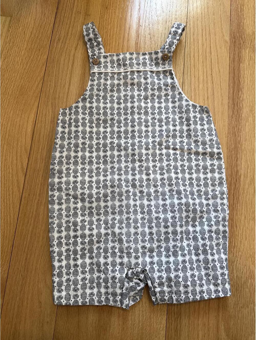 Janie and Jack Baby Pineapple Print Overalls 18-24 Months
